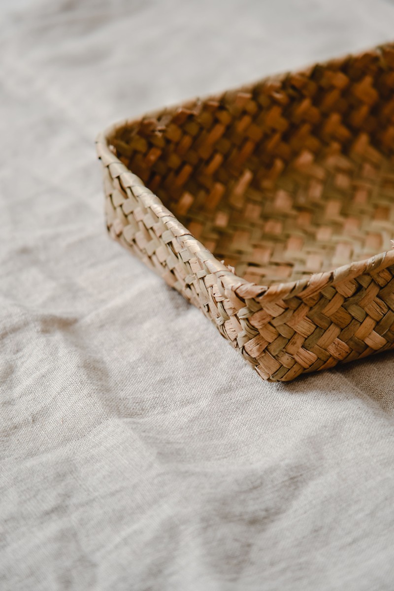 Panier tressé naturel